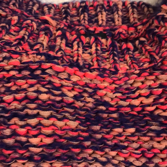 FOREVER 21 F21 Bright OVERSIZED Multi Colored VERY SOFT Knit Crew Sweater Sz M - Picture 6 of 6